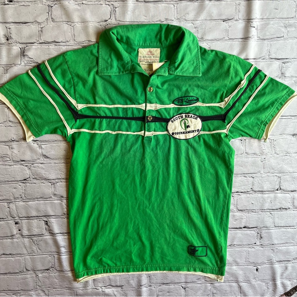 BB London VTG Y2K Polo Shirt Mens South Beach Logo NWT “2”
